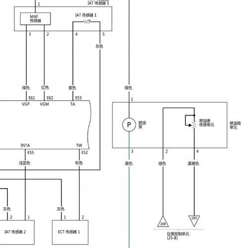 2017年东风本田思铂睿油泵四线电路图