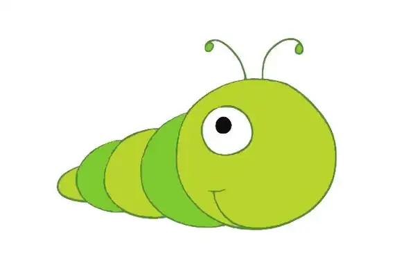 毛毛虫简笔画怎么画,毛毛虫简笔画步骤教程-黄鹤楼动漫动画制作公司!