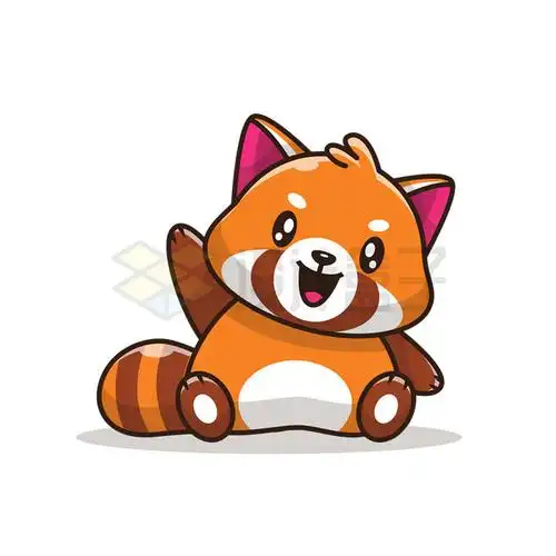 可爱卡通小熊猫打招呼8507278矢量图片免抠素材 生物自然-第1张