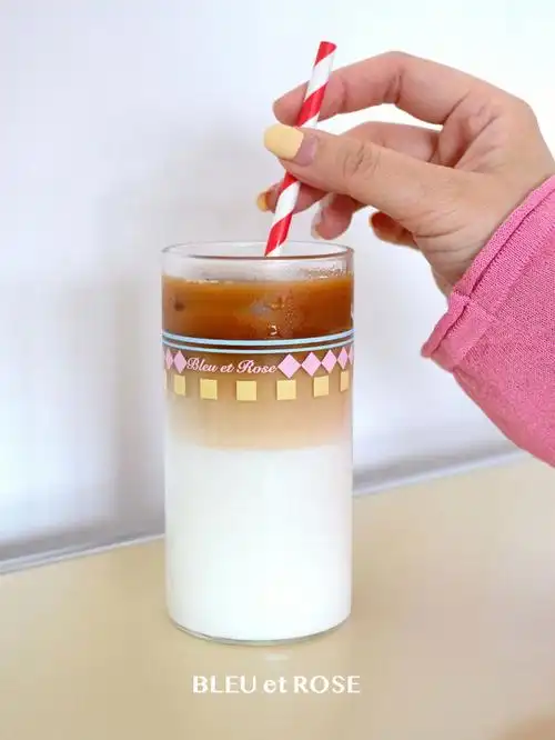 bleuetrose三色杯原创法式ins玻璃杯