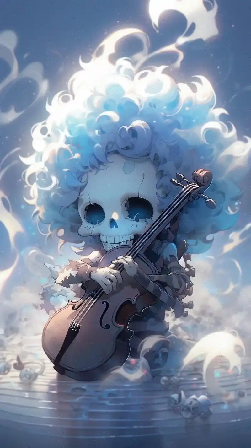 q版布鲁克#ai绘画 #抖音图文来了计划 #海贼王 #布鲁克 - 抖音