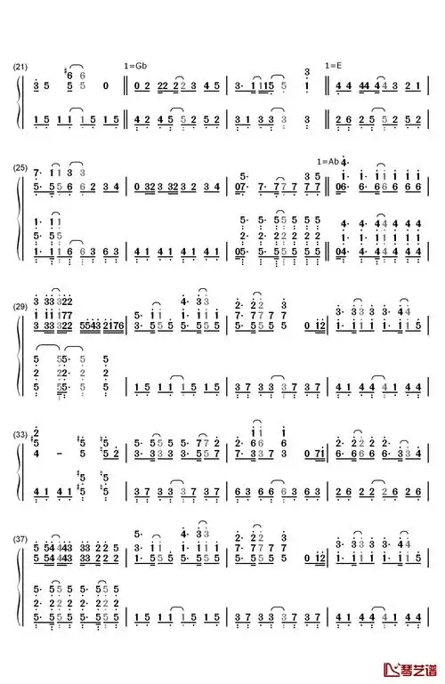 青空のラプソディ 钢琴简谱-数字双手-fhána2