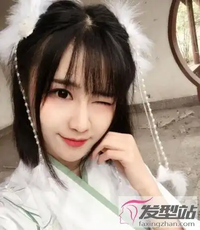 短发古风发型摇身一变古代佳人