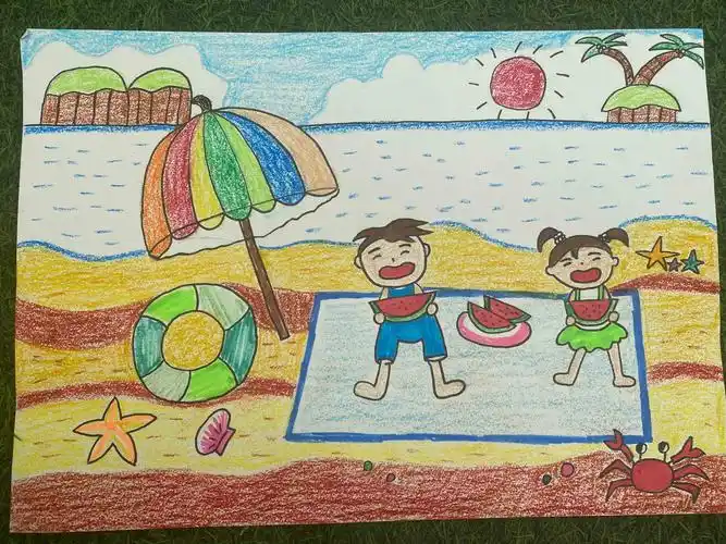 美术竞技比赛,主题是"夏天"