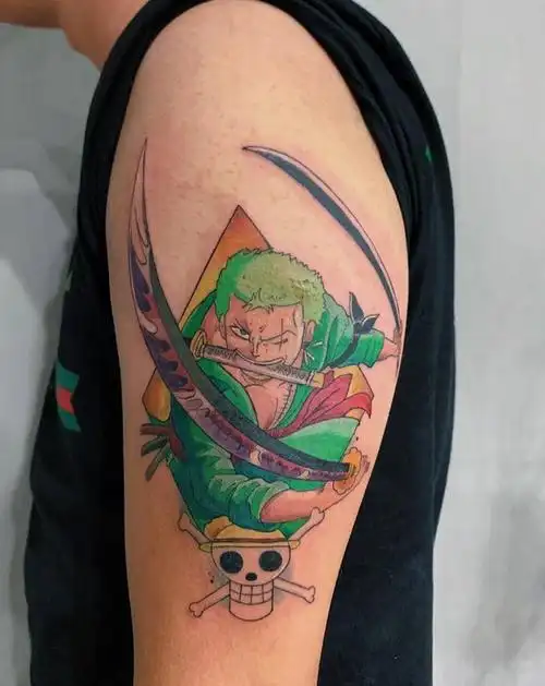 索隆纹身图片_手臂索隆纹身图案