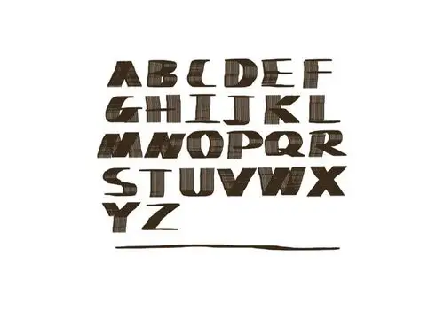 英文字母 字体设计