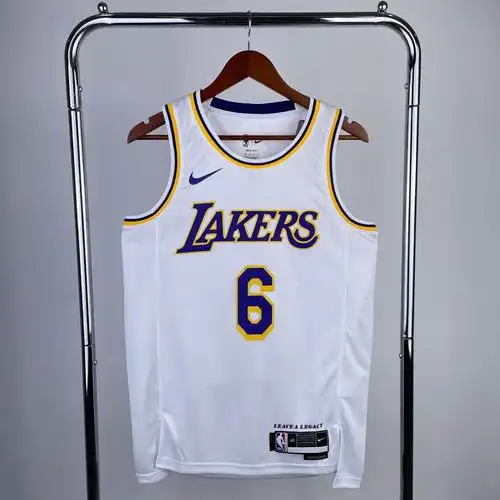 23赛季 湖人 圆领 白色 3号 戴维斯6号 詹姆斯8号 科比nba球衣