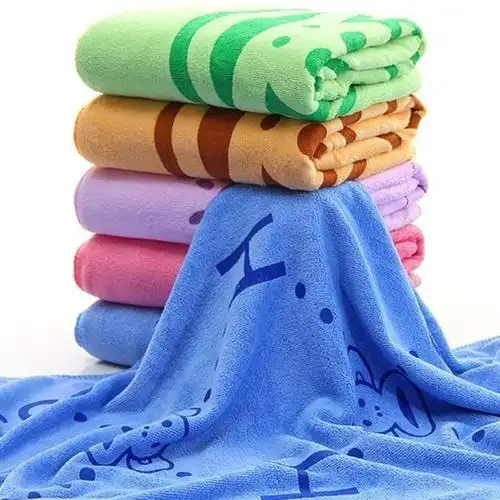 14070cm超大号超细纤维强吸水浴巾宠物毛巾狗毛巾金毛泰迪特价蓝色