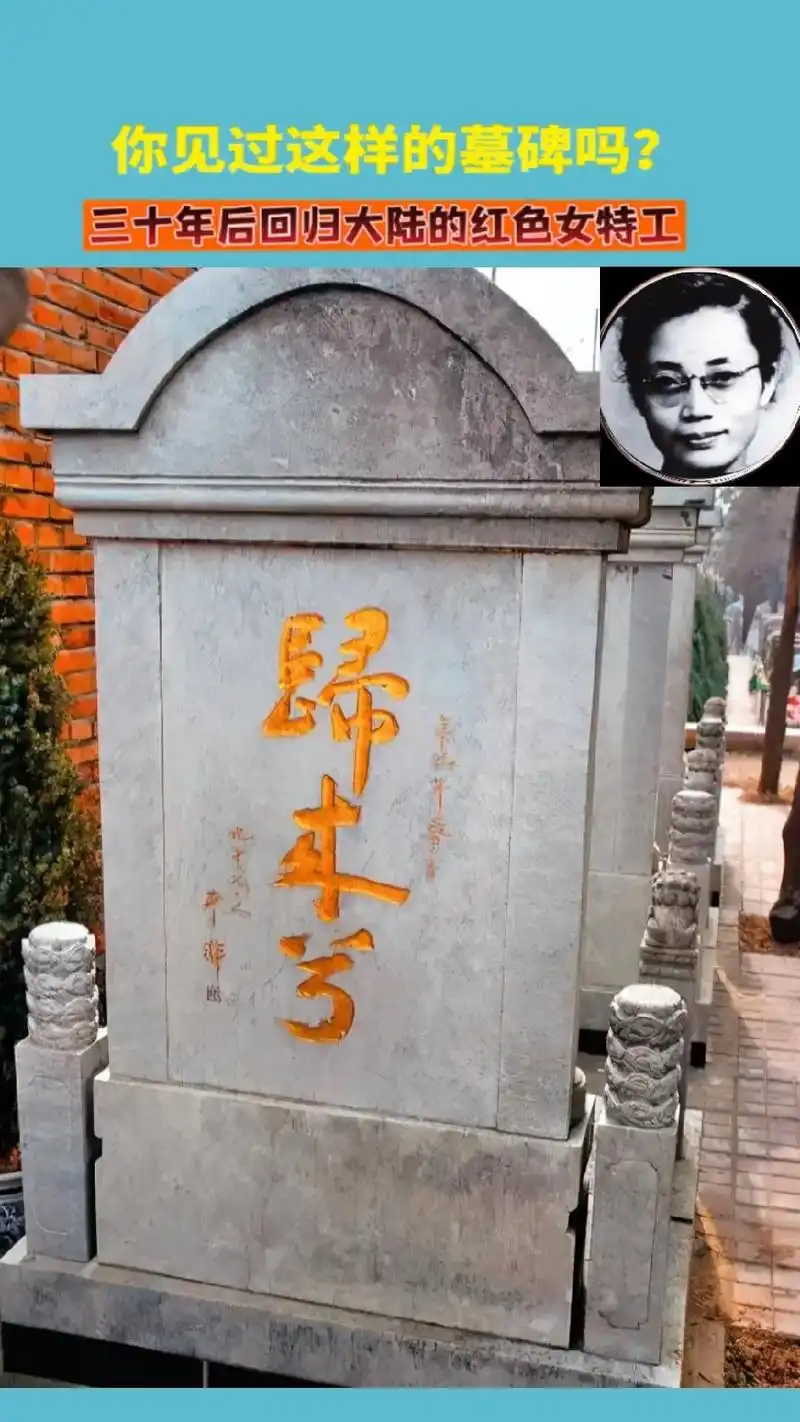 在八宝山公墓里,有一个奇特的墓碑,墓主是牺牲三十年后回归大陆 - 抖