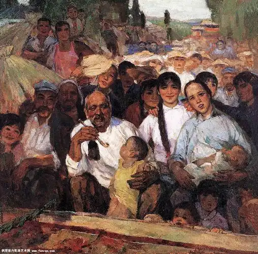 中国近现代油画名家作品欣赏50辑【29风俗】    枫荣室内配画艺术网