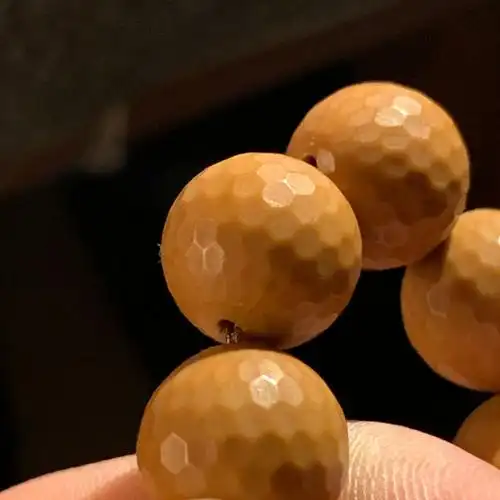 美国猴头核桃雕刻钻石面镜面光珠手串文玩光珠佛珠手串手链