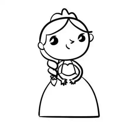 艾莎公主简笔画教程
