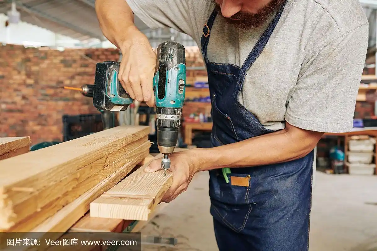 厚木板,木制,钻孔机,木工,专业人员