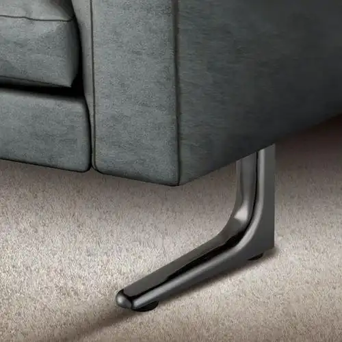 轻奢铝合金五金脚枪黑色沙发电视柜金属床脚橱柜沙发脚
