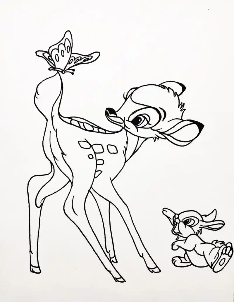 附线稿哦 答应你们的小鹿插画来啦 马克笔:touch mark 纸:toucg mark