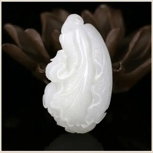 唯致 和田玉白菜吊坠 白玉白菜吊坠挂件