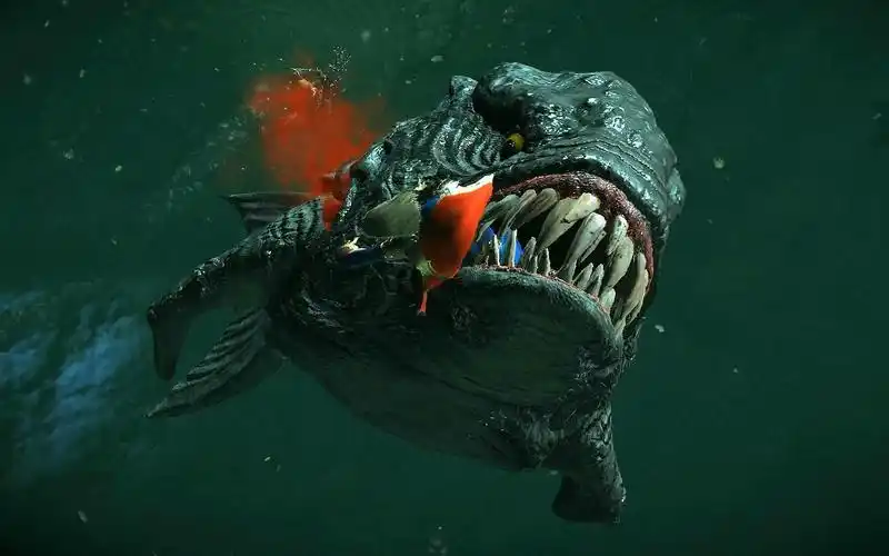 海王vs女超人,海王召唤深海巨怪疯狂撕咬女超人,恐怖