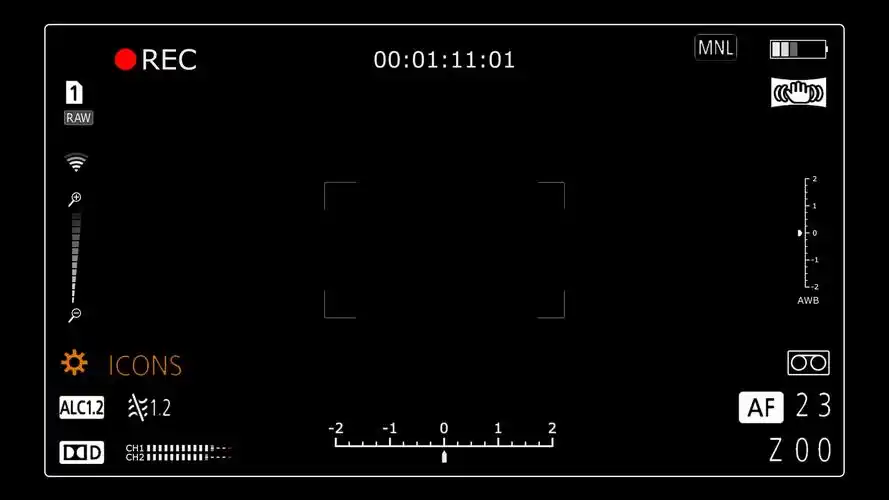 【4k】rec摄像机拍摄取景框03_通道合成_字幕边框_通道合成下载(编号: