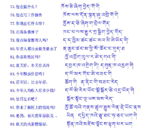 主要是安多藏语的常用口语