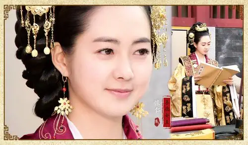 第五十二话 女王初期皇袍 黄金冠冕金质发饰金叶耳饰