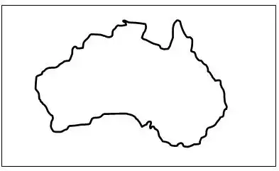 澳大利亚的地形简笔画