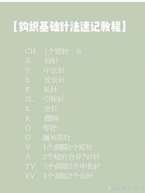 零基础都能看得懂 钩织针法图解干货 及如何快速看懂图解针法 还有超