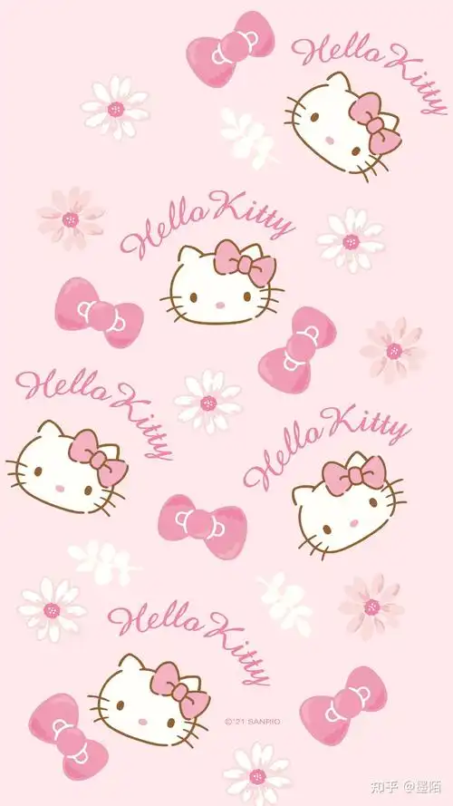 一组粉色壁纸分hellokittykt猫手机壁纸
