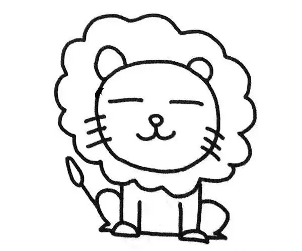 动物简笔画,狮子简笔画,简笔画图片大全,简笔画图片