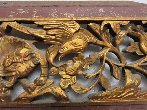 民国楠木精美花鸟木雕花7片19010213