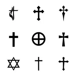 军事十字矢量的菜刀十字架图标集照片