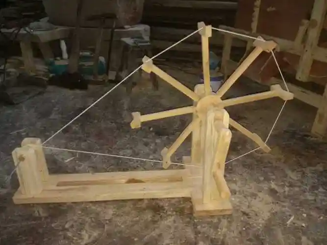 纺织工具模型纺车木制品 diy玩具儿童益智绕线机古老纺车络车包邮