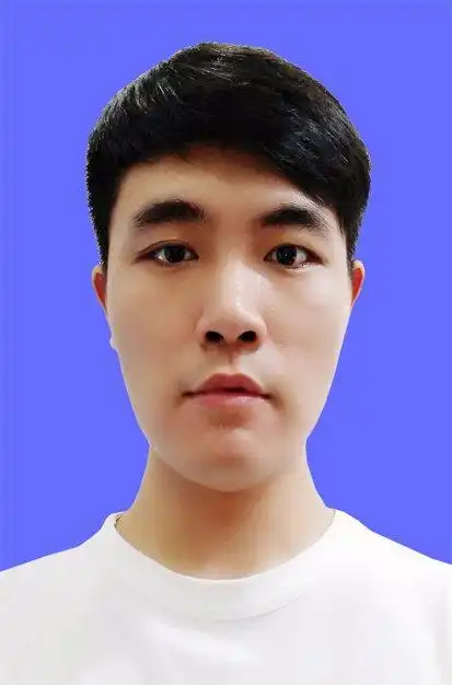 ps证件照p个对称左耳朵,改背景色为蓝色,尺寸2寸和1寸.