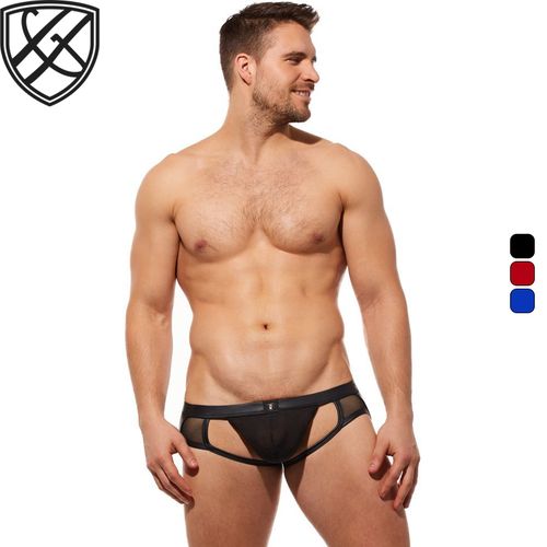 gregg homme 吊环囊袋男士双丁内裤190734 镂空透视网纱低腰性感