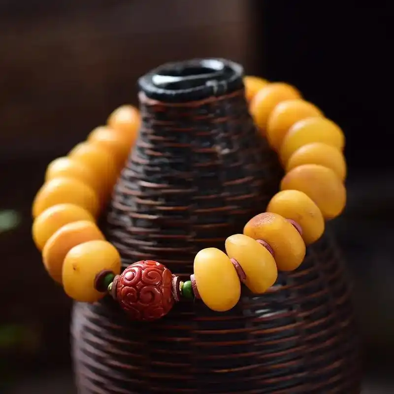 天然老蜜蜡手链 男款 ,蜜质饱满.颜色 - 抖音