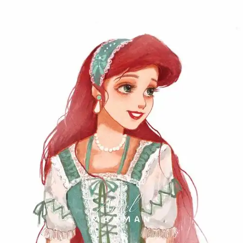 「洛丽塔风迪士尼公主」 画师:蛮蛮是清儿啊 #迪士尼##手绘头像##女生