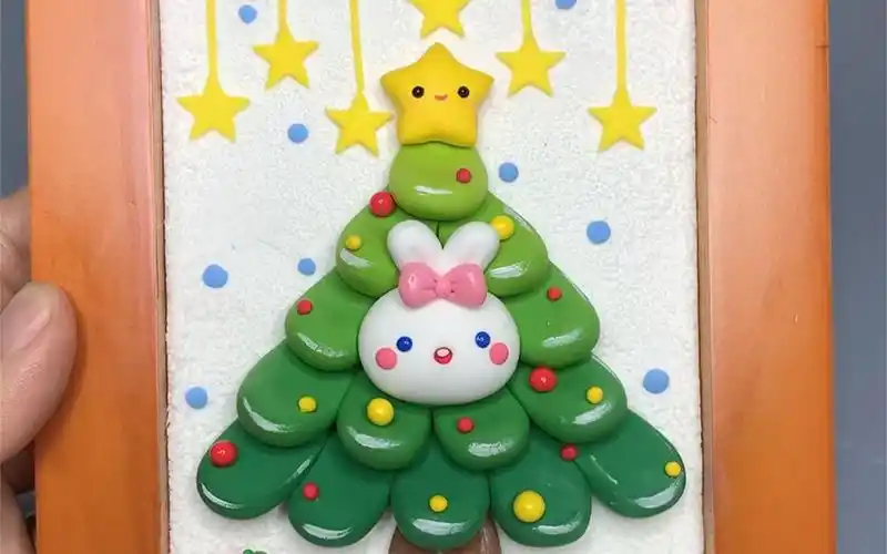 捏一副简单的粘土画来迎接冬天吧!