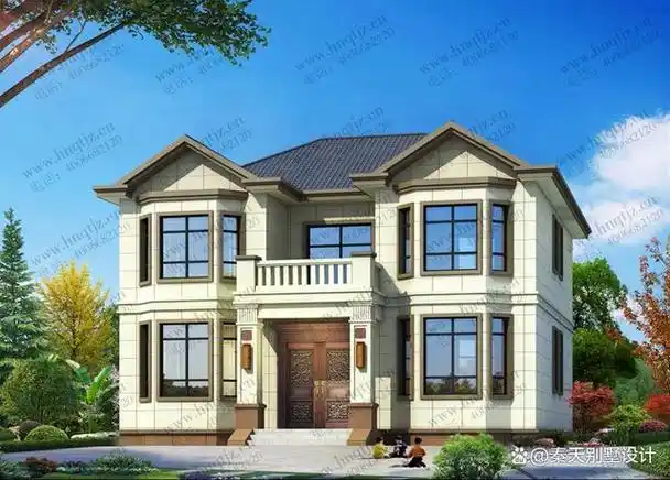 占地137平两层农村别墅设计图纸,布局合理,样式美观显大气!