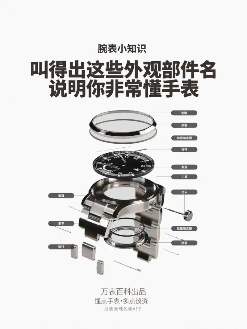 叫得出这些外观部件名,说明你非常懂手表 手表的外观部件你知多少?