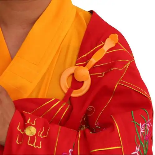 浮莲笙佛教用品僧服僧鞋方丈住持袈裟三衣搭衣台麻透气刺绣千花衣
