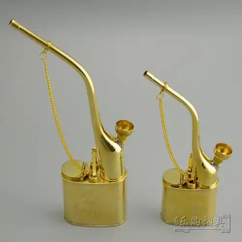 复古老式黄铜水过滤烟袋水烟斗水烟壶烟筒旱烟袋两用小号