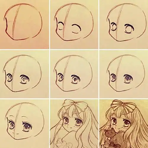 q版人物简笔画步骤教程初学者q版动漫人物一步一步教