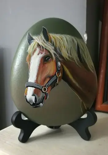 谦石手绘石头画作品集