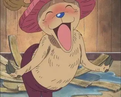 乔巴害羞 这张图 要能看到脚的.