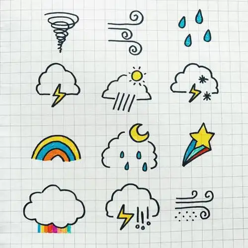 儿童天气预报简笔画颜色_(儿童画天气预报简笔画彩色)