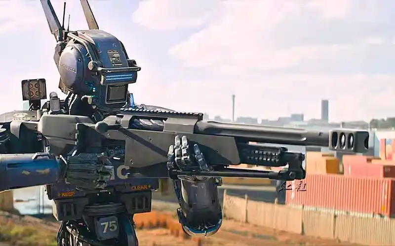 【4k/超能查派】拿着大狙的机器人简直不要太帅!