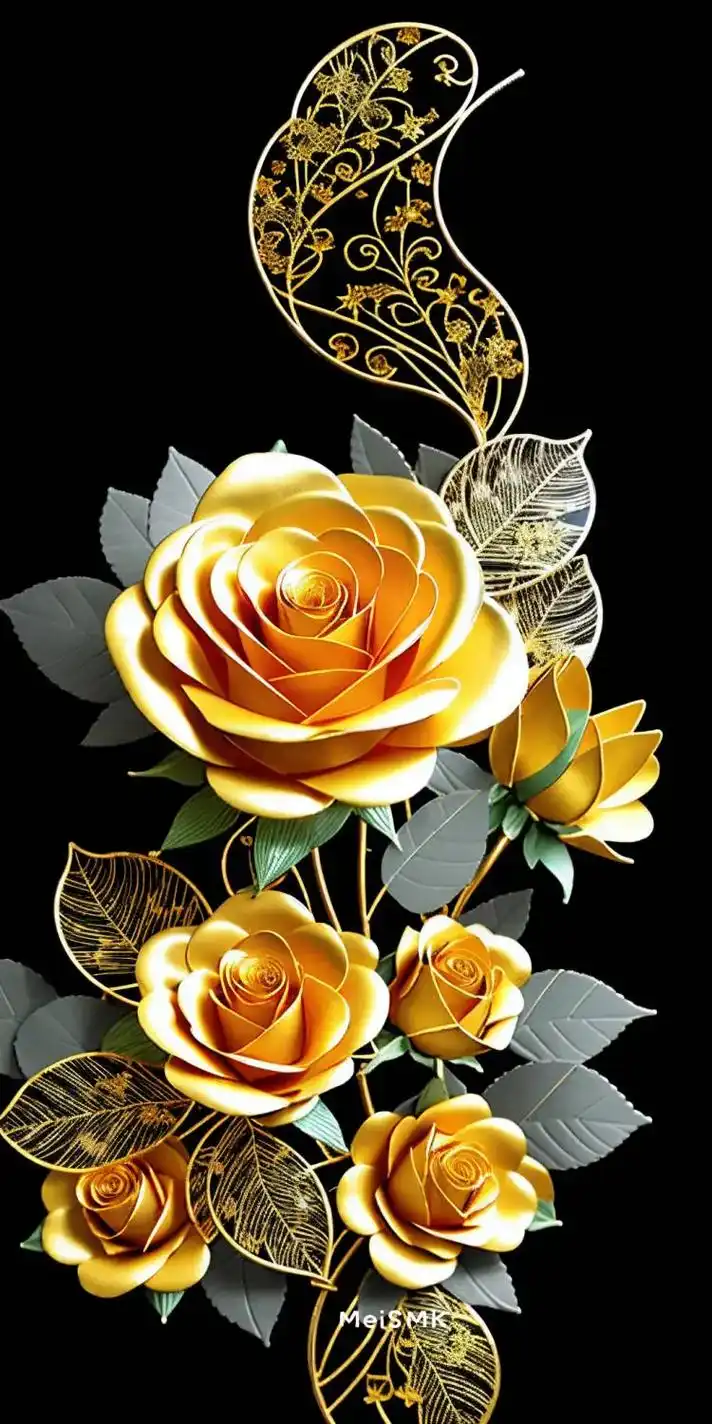 金色音符玫瑰花手机壳壁纸.每日分享高清原创手机壁纸不仅仅是 - 抖音