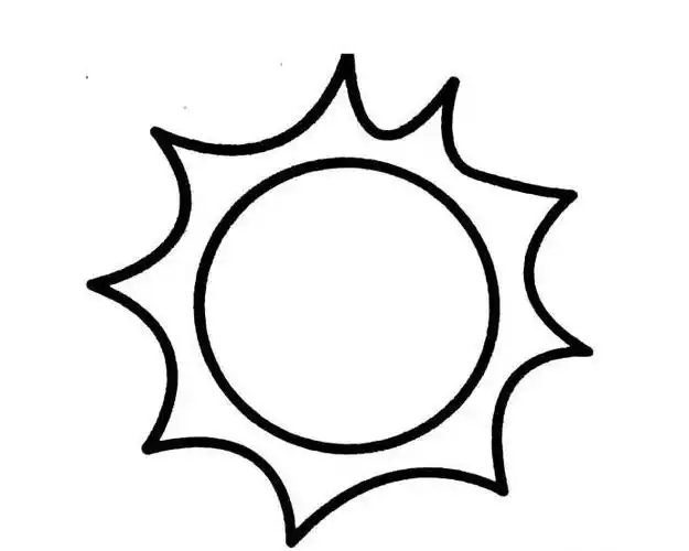 幼儿简笔画图片大全_美丽太阳 - 5068儿童网