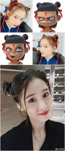 [女神新照]女明星哪吒头大赏,你最欣赏谁? zt