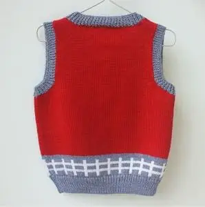 纯手工编织宝宝毛背心图片