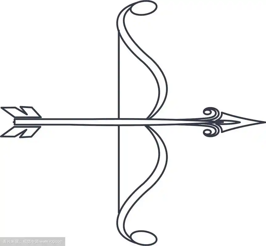 弓箭装饰元素线条华丽